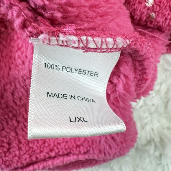 Ulta Beauty Robe Womens Large XL Plush Sequin Trim Bath Lounge Wrap Missing Belt - Picture 13 of 16